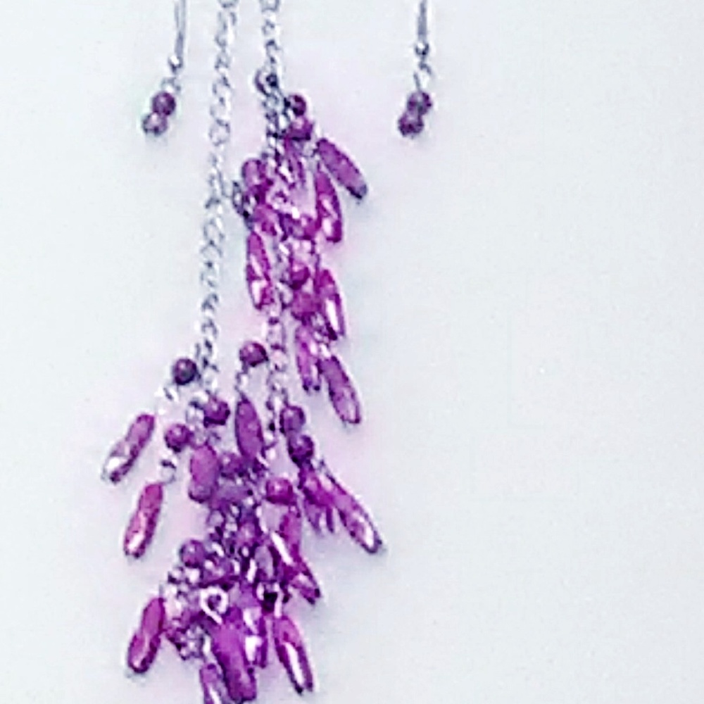 Lilac Necklace and earrings set
